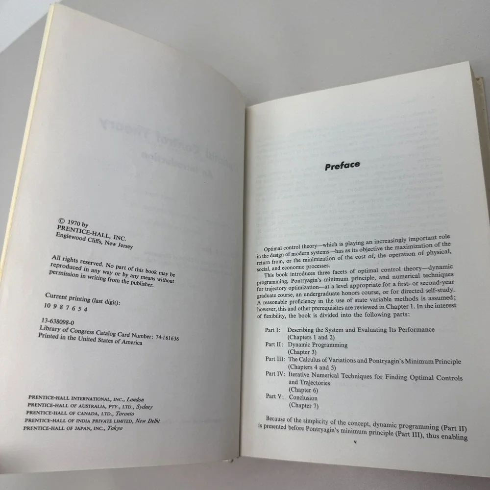 Optimal Control Theory An Introduction Donald E Kirk Prentice-Hall